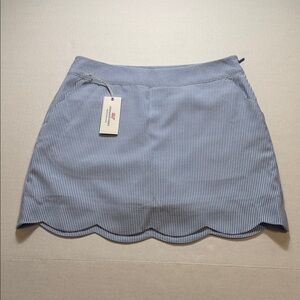 Vineyard Vines Seersucker Scalloped Performance Skort 17”